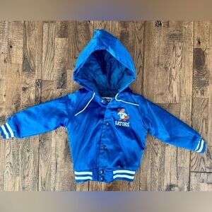 Vintage Chalk Line University Florida UF Gators Satin Jacket Hood Kids Size 3 P‎